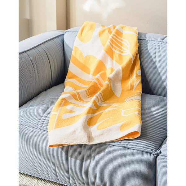 Žuta  deka 165x200 cm Lino – noo.ma-image-2