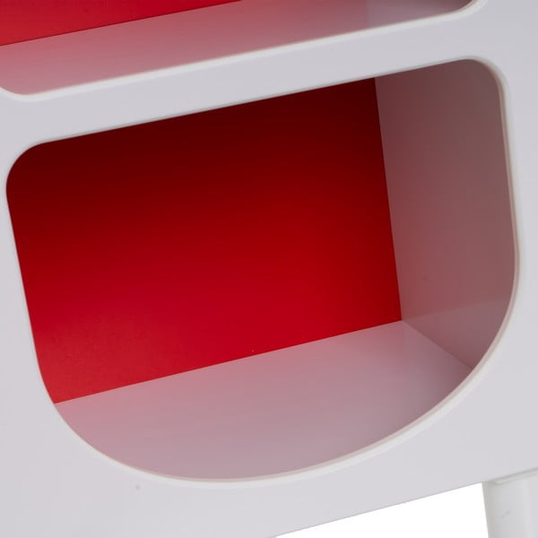 Crvena/bijela biblioteka 76x70 cm – Casa Selección-image-2