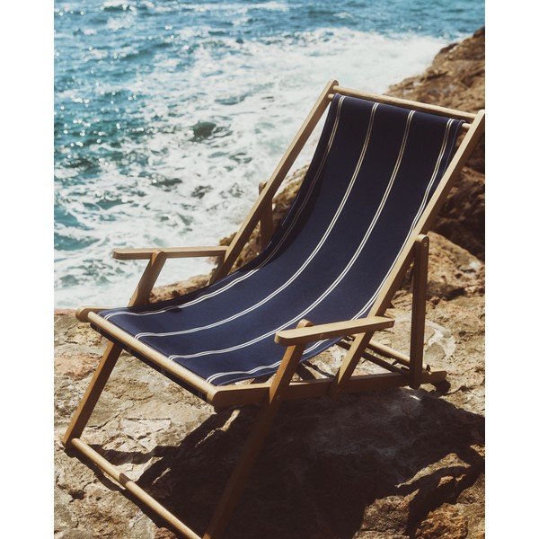 Plava vrtna ležaljka od masivnog drveta Vilara – Kave Home-image-1