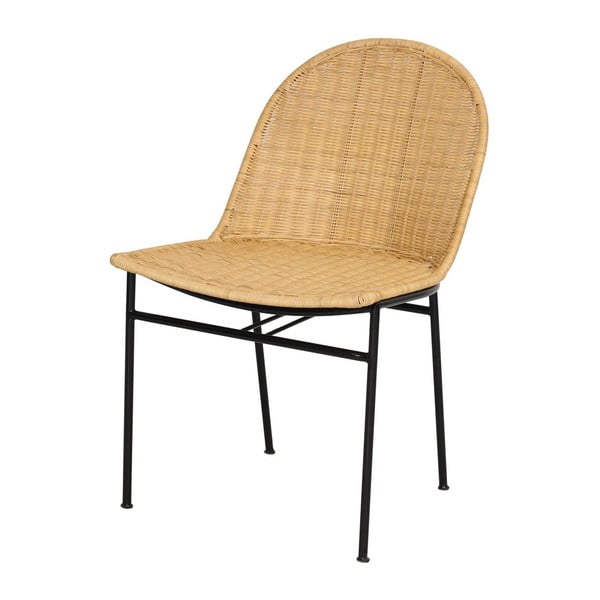 Set od 4 blagovaonske stolice Sofia od ratana i crnog stola Marienlis - Bonami Essentials-image-4