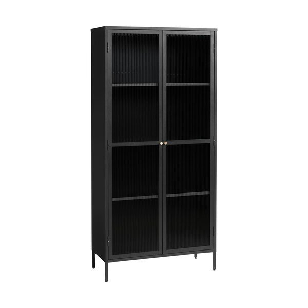 Crna metalna vitrina 90x190 cm Bronco - Unique Furniture-image-1