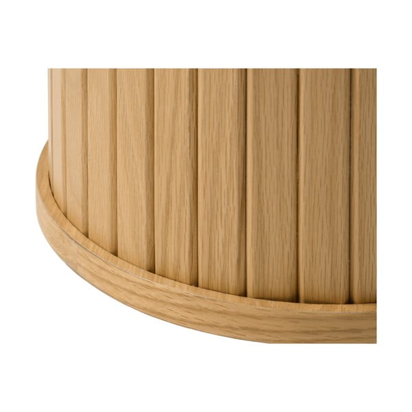 Okrugli stolić u dekoru hrasta u prirodnoj boji ø 90 cm Nola - Unique Furniture-image-2