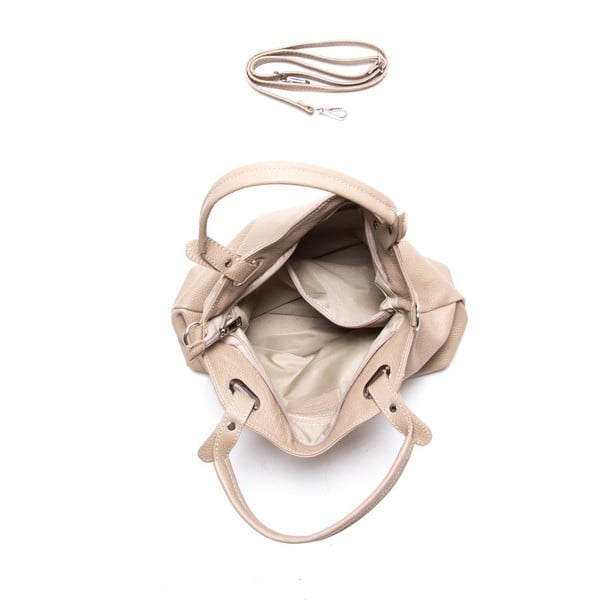 Sivo-smeđa kožna torbica Luisa Vannini Nena-image-3