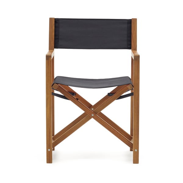 Crno-drvena vrtna stolica Thianna - Kave Home-image-1