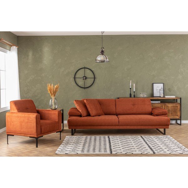 Narančasta sofa 239 cm Mustang – Balcab Home-image-1