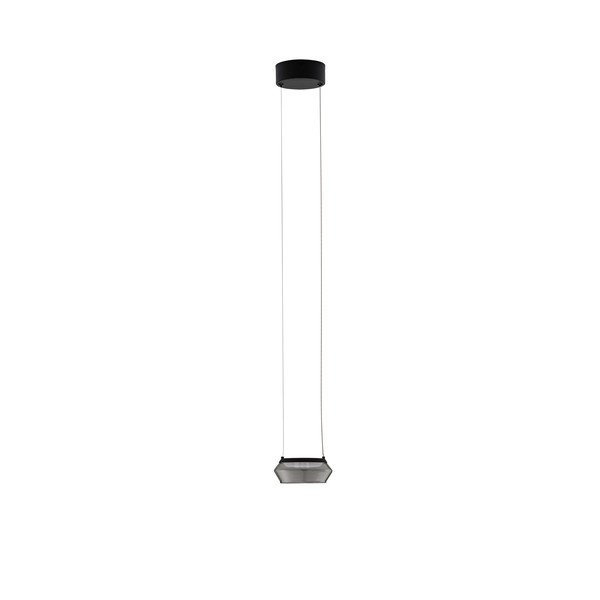 Mat crna staklena LED viseća svjetiljka ø 14 cm Jailyn – Nova Luce