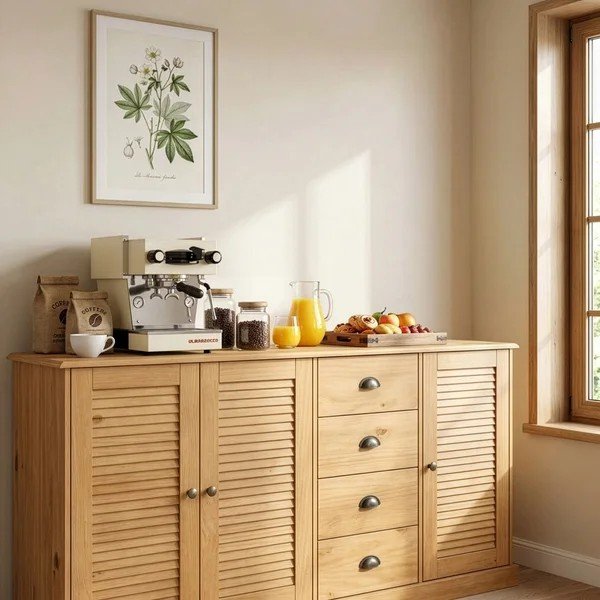Komoda od masivnog bora u svijetloj prirodnoj boji 166x80x38 cm Edith – Støraa-image-3