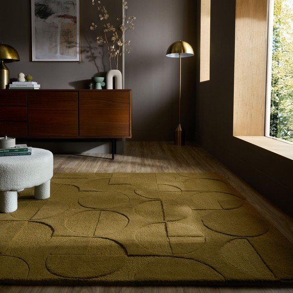 Tamno zeleni ručno rađen vunen tepih 200x290 cm Gigi – Flair Rugs-image-1