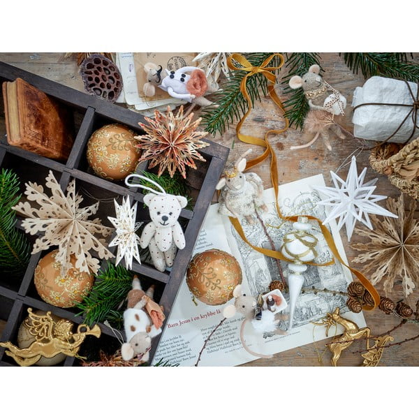 Papirnati viseći božićni ukrasi u setu 6 kom Star – Bloomingville-image-3