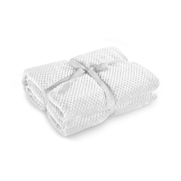 Bijela deka od mikrovlakana DecoKing Henry, 70 x 150 cm