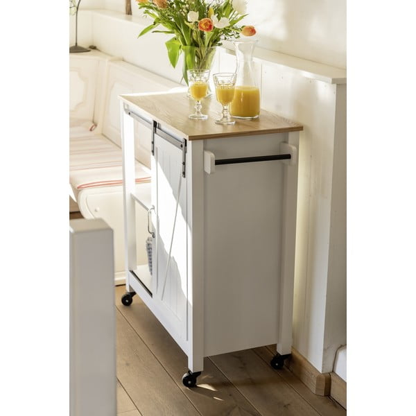 Stol za posluživanje na kotačima 40x80 cm Country House - Wenko-image-2