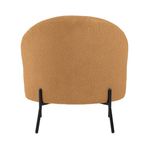 Svjetlo smeđa fotelja od bouclé tkanine Noble – Leitmotiv-image-4