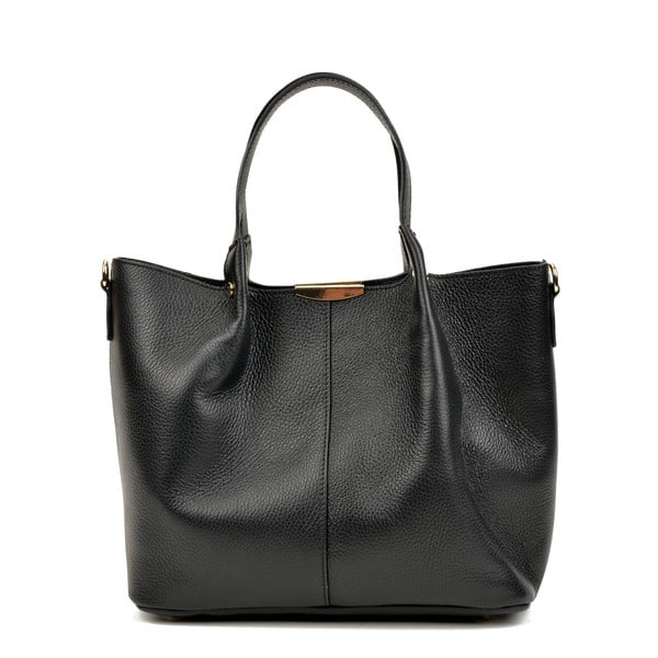Smeđa kožna torbica Carla Ferreri, 26 x 34 cm