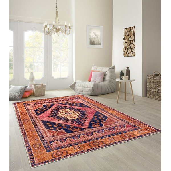 Narančasto-ružičasti tepih Floorita Senneh, 80 x 150 cm-image-1