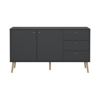 Antracitno siva niska komoda 149x82 cm Bodo – Tvilum