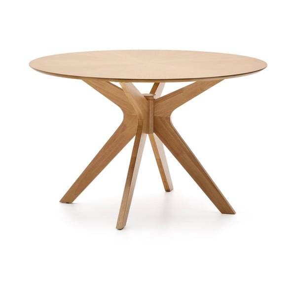 Okrugao blagovaonski stol s pločom stola u dekoru hrasta ø 120 cm Naanim – Kave Home