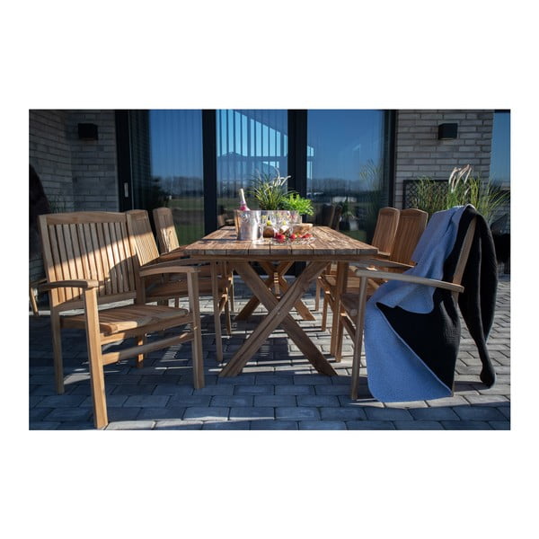 Vanjski stol za blagovanje od reciklirane tikovine House Nordic Murcia, dužina 200 cm-image-1