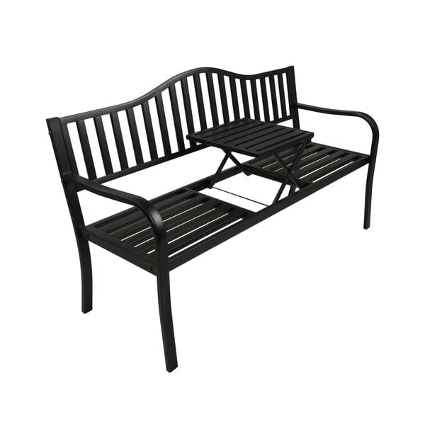 Crna metalna vrtna klupa Segula - Garden Pleasure-image-2