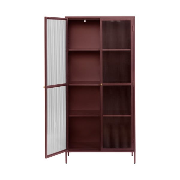 Crvena metalna vitrina 90x190 cm Bronco - Unique Furniture-image-2