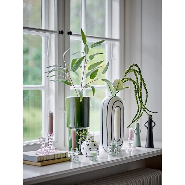 Bijela keramička ručno oslikana vaza (visina 11 cm) Fian – Bloomingville-image-2