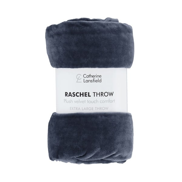 Plavi bacač 200x240 cm Raschel - Catherine Lansfield-image-2