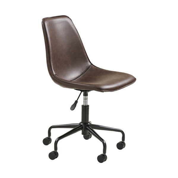 Tamno smeđa uredska stolica Monaco – House Nordic-image-3