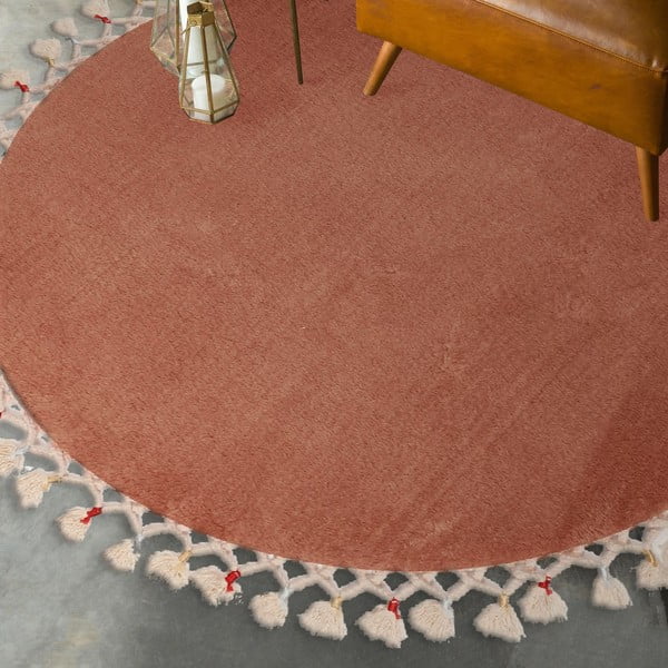 Smeđa kupaonska prostirka ø 80 cm Tuft – Foutastic-image-1