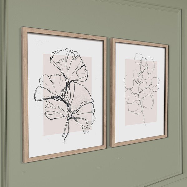 Tiskane slike u setu 2 kom s okvirom 30x40 cm Floral Set – Styler-image-3