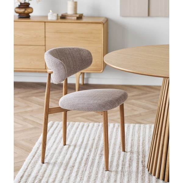 Bež/u prirodnoj boji podstavljena blagovaonska stolica Levanto – House Nordic-image-1