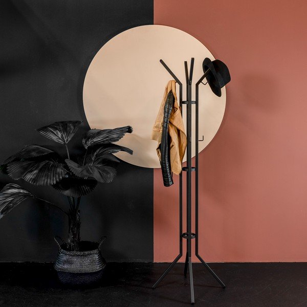 Crna metalna vješalica 50x170 cm Jaimy – Spinder Design-image-3