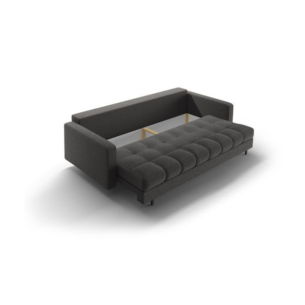 Tamno siva sklopiva/s prostorom za odlaganje sofa od bouclé tkanine 222 cm Bali – Cosmopolitan Design-image-4