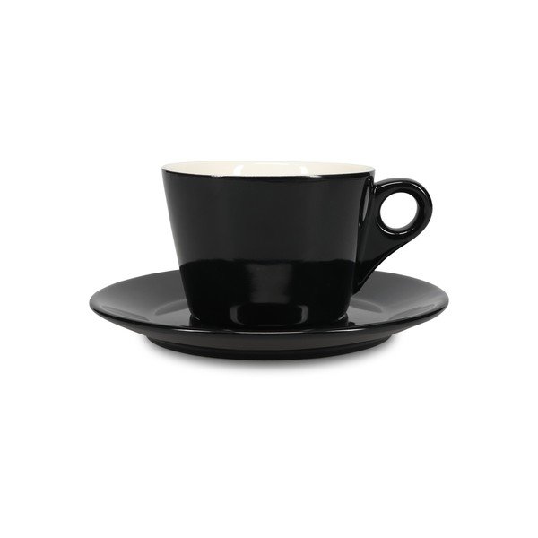 Crna porculanska šalica za latte 280 ml Barista – BonBistro-image-2