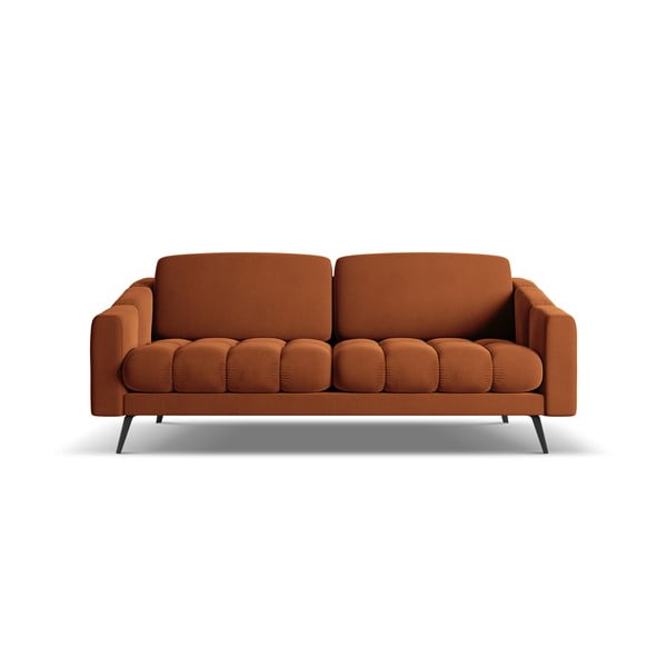Narančasta baršunasti sofa 202 cm Nalu – Makamii