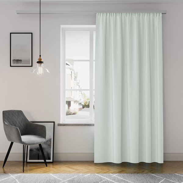 Svijetlo siva zavjesa AmeliaHome Pleat, 140 x 250 cm-image-1