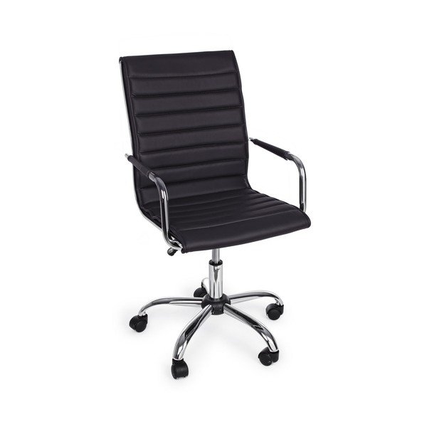 Crna uredska stolica od umjetne kože Perth – Yes Everyday
