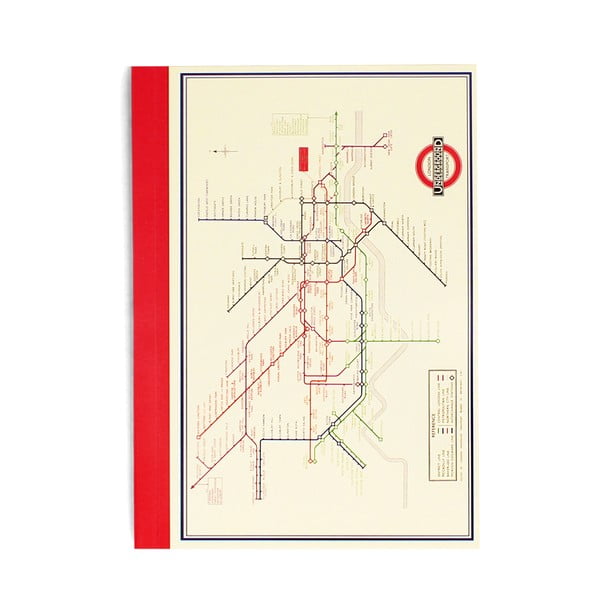 A6 bilježnica 60 str. Heritage Tube Map – Rex London