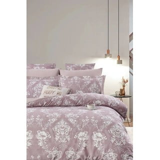 Ružičasta posteljina za bračni krevet/za produženi krevet od renforce pamuka s uključenom plahtom/4-dijelna 200x220 cm – Mila Home