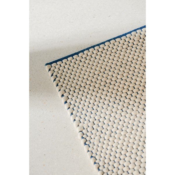 Plavi/bež ručno rađen vunen tepih 140x200 cm Lenu – noo.ma-image-2