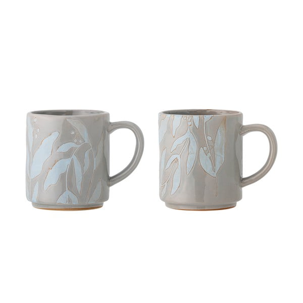 Sive šalice u setu 2 kom od kamenine 350 ml Aurora – Bloomingville