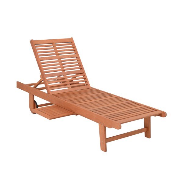 Krem/u prirodnoj boji vrtna ležaljka od masivnog drveta San Diego – Garden Pleasure-image-1