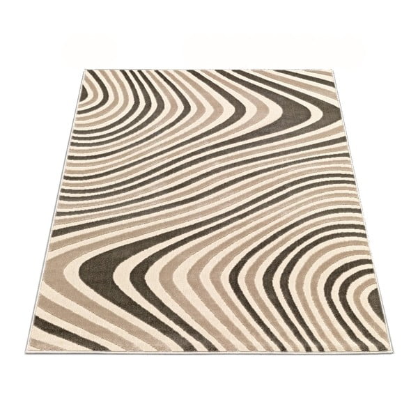 Tepih Webtappeti Reflex Brown Stripes, 80 x 150 cm