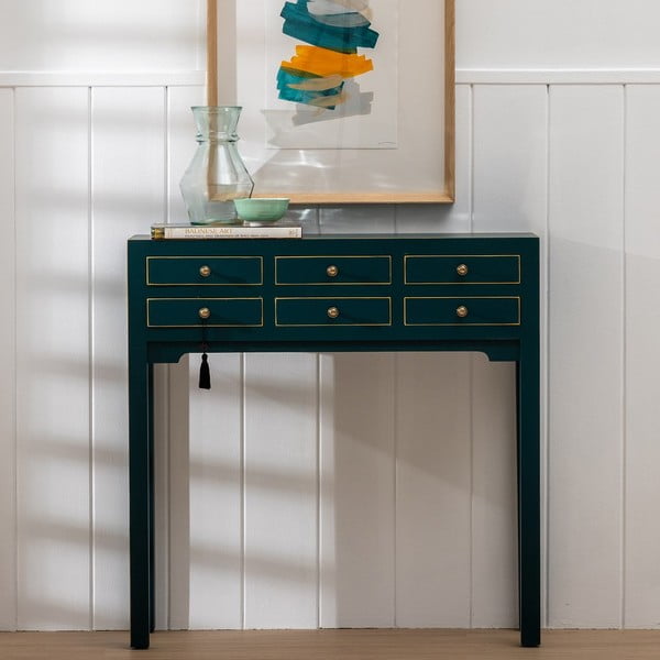 Plavi pomoćni stol 26x85 cm Diana – Ixia-image-2