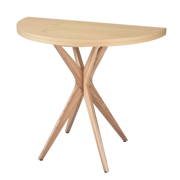 Okrugli proširiv blagovaonski stol s pločom stola u dekoru jasena 45x90 cm Jubi – Ragaba