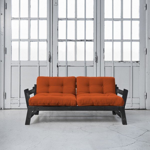 Kauč na razvlačenje Karup Step Black / Orange-image-1