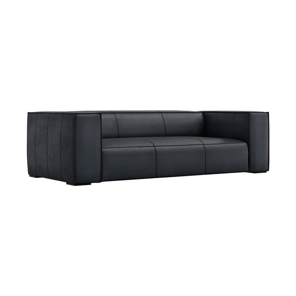 Tamno plava kožna sofa 227 cm Madame – Windsor & Co Sofas-image-1