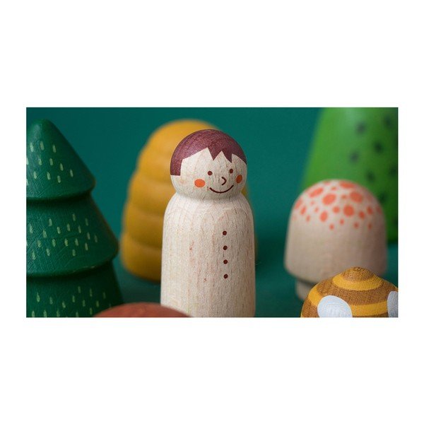 Set od 10 drvenih figura Londji Drvena šuma-image-3