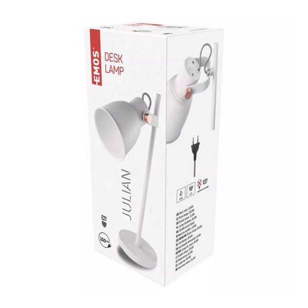 Bijela stolna lampa (visina 46 cm) Julian – EMOS-image-1