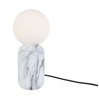 Bijela stolna lampa u mramornom dekoru Leitmotiv Gala, visina 32 cm