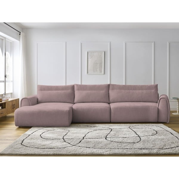 Svijetlo ružičasta kutna garnitura Aden – Bobochic Paris-image-1