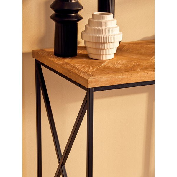 Pomoćni stol od masivne jele u prirodnoj boji 48x120 cm Kickford – Premier Housewares-image-4